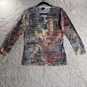 Inoah Long Sleeve Top Round Neck Women's‎ Size Xs Multicolor
